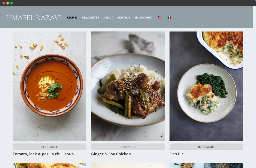 Bilingual Recipe Website